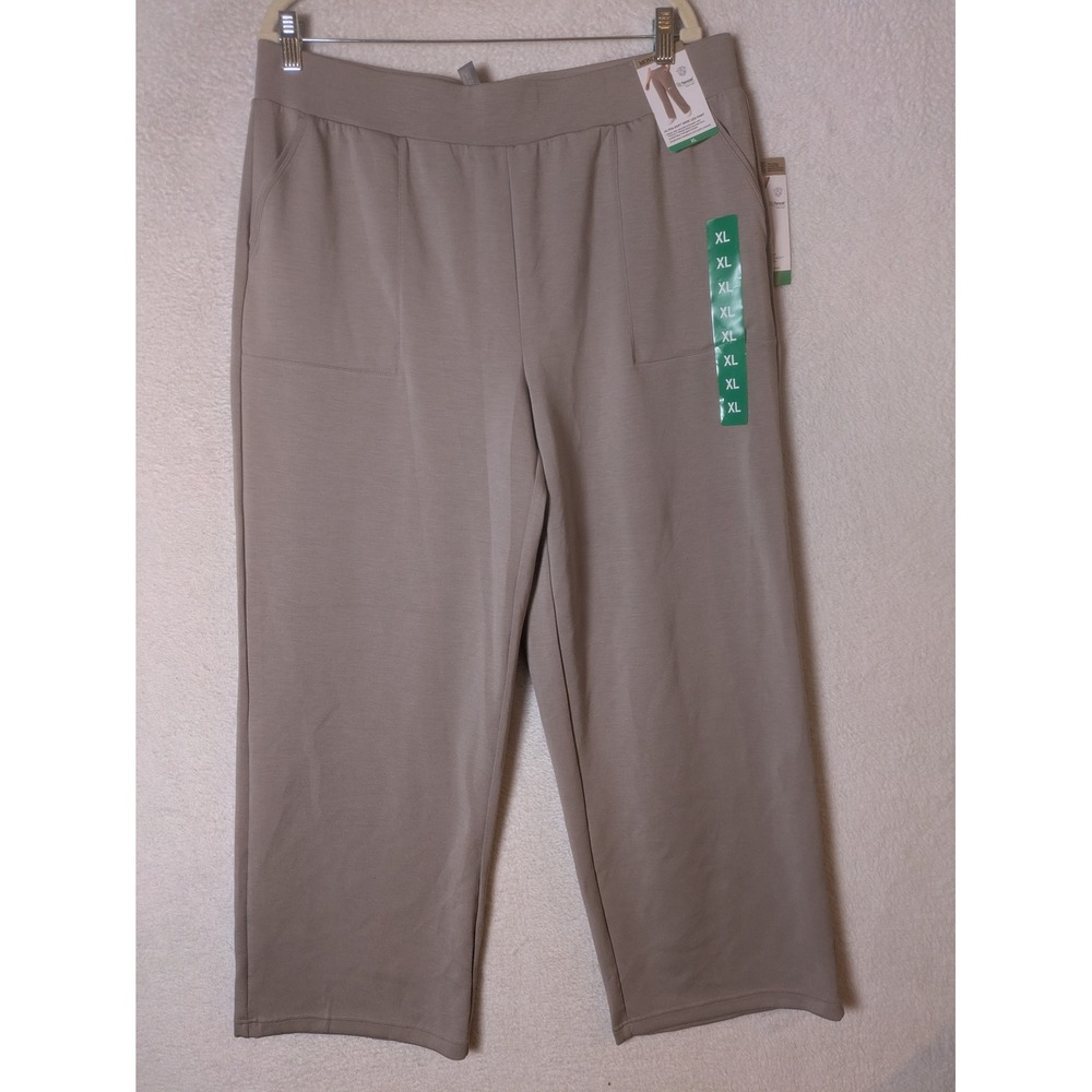 NEW Mondetta Wide Leg Pant Women's XL Taupe Tencel Modal Spandex